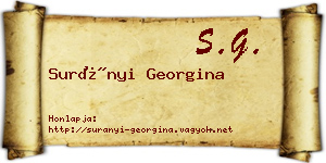 Surányi Georgina névjegykártya